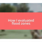 How I evaluated flood zones